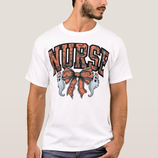 Halloween Nurse Scary Coquette Bow Classic T-Shirt (Devant)