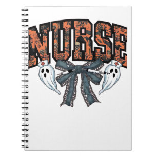 Halloween Nurse Scary Coquette Bow Classic T-shirt Notitieboek