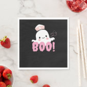 Halloween Nurse Shirten Vrouwen Boo! T-shirt Ghost Servet (Insitu)
