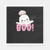 Halloween Nurse Shirten Vrouwen Boo! T-shirt Ghost Servet (Voorkant)