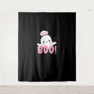 Halloween Nurse Shirten Vrouwen Boo! T-shirt Ghost Wandkleed