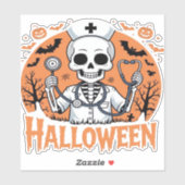Halloween Nurse skeleton Essential T-Shirt_1 Sticker (Vel)