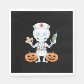 Halloween Nurse Skeleton Funny Joke Essential T-SH Servet (Voorkant)