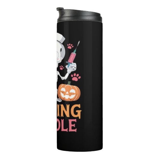 Halloween Nurse Skeleton Funny Joke Essential T-SH Thermosbeker (Geroteerd rechts)