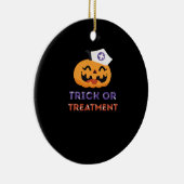 Halloween Nurse Trick or Treatment Classic T-Shirt Keramisch Ornament (Rechts)