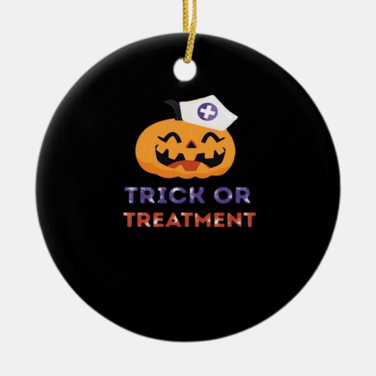 Halloween Nurse Trick or Treatment Classic T-Shirt Keramisch Ornament (Voorkant)