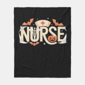 Halloween Nurse Typography - Spooky medisch ontwer Fleece Deken (Voorkant)