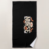 Halloween Nurse Typography - Spooky medisch ontwer Strandlaken (Voorkant)