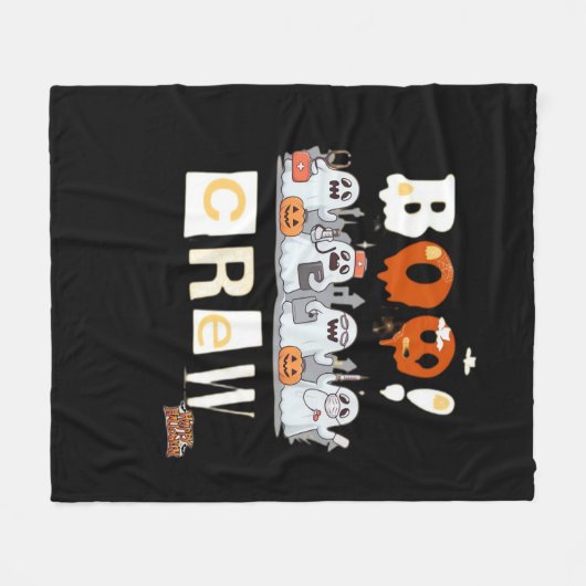 Halloween Nurses Boo Crew Classic T-shirt Fleece Deken (Voorkant (Horizontaal))