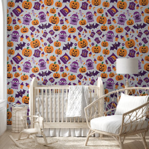 Halloween-objecten Behang