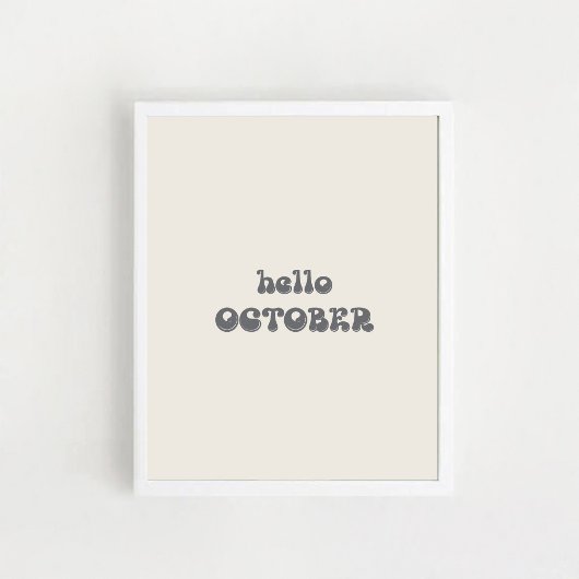« Halloween octobre ». Affiche de typographie Hal