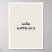 « Halloween octobre ». Affiche de typographie Hal (Devant)