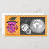 Halloween Octopus Feestdagenkaart (Voorkant / Achterkant)