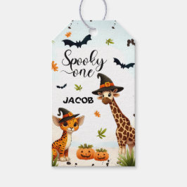 Halloween Oerwoud Safari Animals Boy 1st Birthday Cadeaulabel