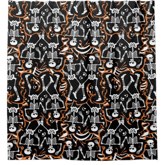 Halloween of Dag van de Dode Partij Douchegordijn (Voorkant)