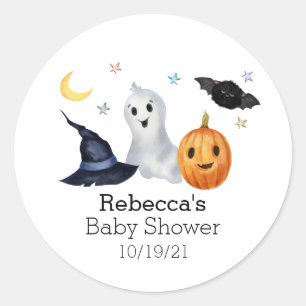 Halloween Oktober Baby Shower Geest  Boe Ronde Sticker