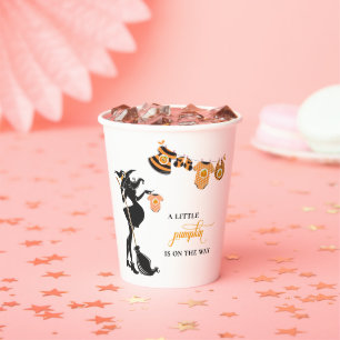 Halloween Oktober Heks Pompoen Baby Shower Papieren Bekers