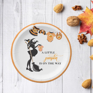 Halloween Oktober Heksen Baby Shower Pompoen Papieren Bordje