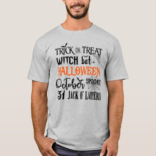 Halloween - oktober - Witch Text T-shirt (Voorkant)