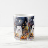 Halloween Old English Sheepdog with Pumpkins Scary Koffiemok (Center)