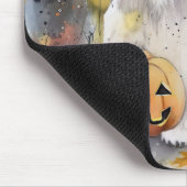 Halloween Old English Sheepdog with Pumpkins Scary Muismat (Hoek)