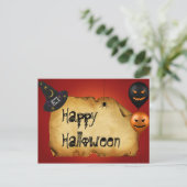 Halloween Old Parchment Greeting Briefkaart (Staand voorkant)