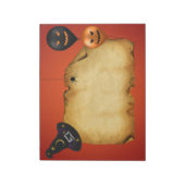 Halloween Old Parchment Greeting Notitieblok (Gedraaid)