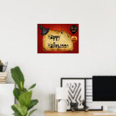 Halloween Old Parchment Greeting Poster (Thuiskantoor)