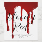 Halloween-ontwerp voor bloeddruppels wijn etiket (Enkel label)