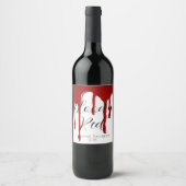 Halloween-ontwerp voor bloeddruppels wijn etiket (Voorkant)