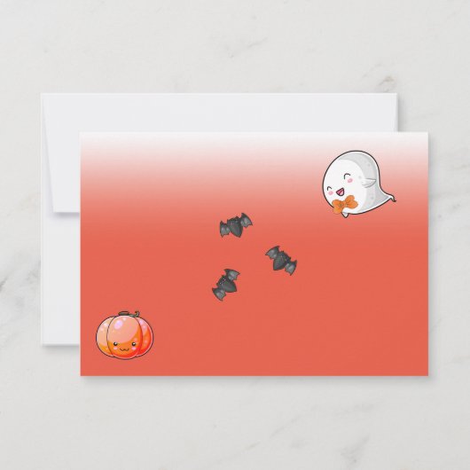 Halloween Onze kleine Boo Ghost Boy 1ste verjaarda Bedankkaart (Achterkant)