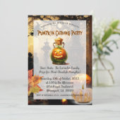 Halloween Oogst Pompoen Snijfeest Kaart (Staand voorkant)