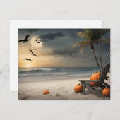 Halloween op het strand - blanco kaart (Voorkant / Achterkant)
