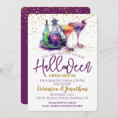 Halloween Open House Party Kaart (Voorkant / Achterkant)