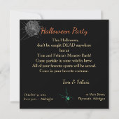 Halloween Open Huis Kostuumfeest Kaart (Achterkant)