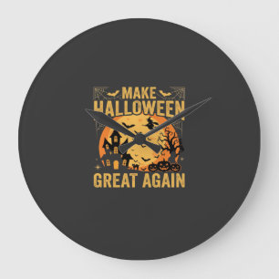 Halloween opnieuw geweldig spokenhuis pompoen grote klok