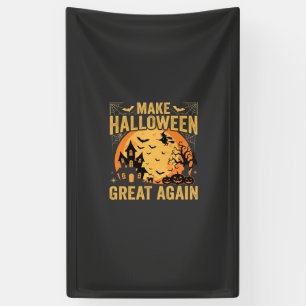 Halloween opnieuw geweldig spokenhuis pompoen spandoek