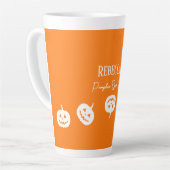 Halloween Orange Citrouille Latte Mug (Angle gauche)