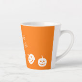 Halloween Orange et blanc Citrouille Latte Mug (Droite)