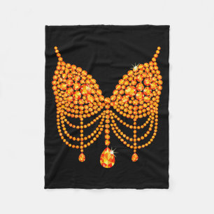 Halloween Oranje Beha Ontwerp Kostuum Show Meisjes Fleece Deken