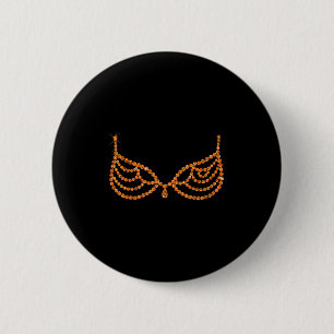 Halloween Oranje Beha Ontwerp Kostuum Show Meisjes Ronde Button 5,7 Cm