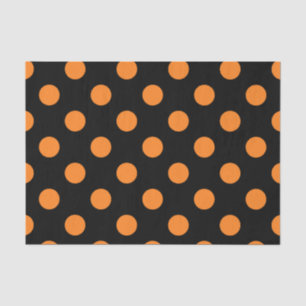 Halloween Oranje Black Polka Dot Tissuepapier