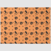 Halloween Oranje Black Spooky Pumpkin Witch Tissuepapier (Voorkant)