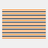 Halloween Oranje Black White Stripes Pattern Gift Inpakpapier Vel (Voorkant 3)