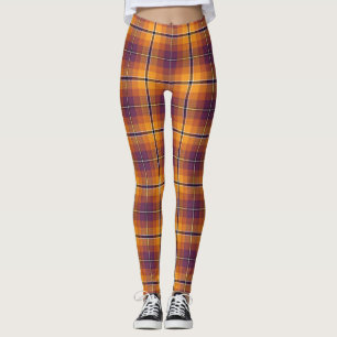 Halloween Oranje en Paars patroonpatroon Leggings