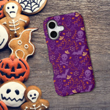 Halloween Oranje en Paarse Whimsische Patroon