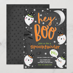 Halloween Oranje Ghost Kinder Spooktacular Party Kaart