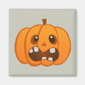 Halloween Oranje Pumpkin Jack-o'-lantern Magneet (Voorkant)
