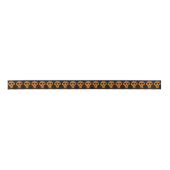 Halloween Oranje Skull Pattern Black Lint (Voorkant)