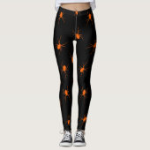 Halloween Oranje Spider Popular Elegant Leggings (Voorkant)